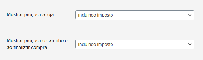 configurar impostos