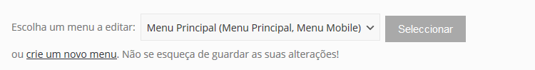editar menus