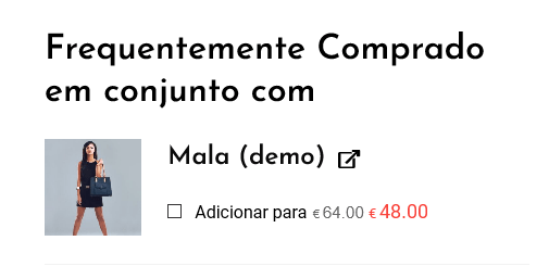 pacote de produtos