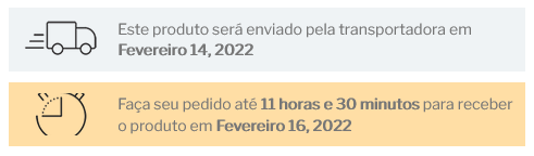 data de envio e entrega