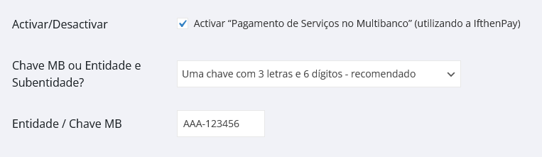 ativar multibanco