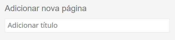 criar e editar paginas