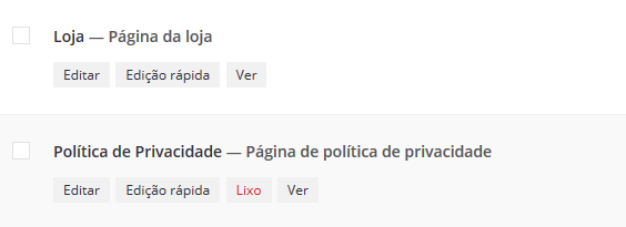 criar e editar paginas