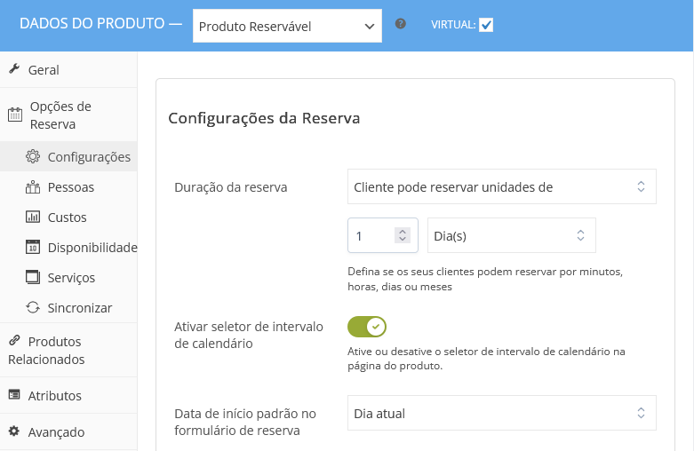 reservas e agendamentos