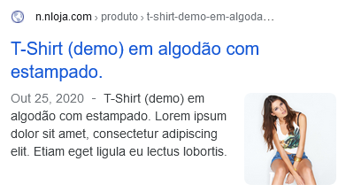 SEO dos produtos e paginas